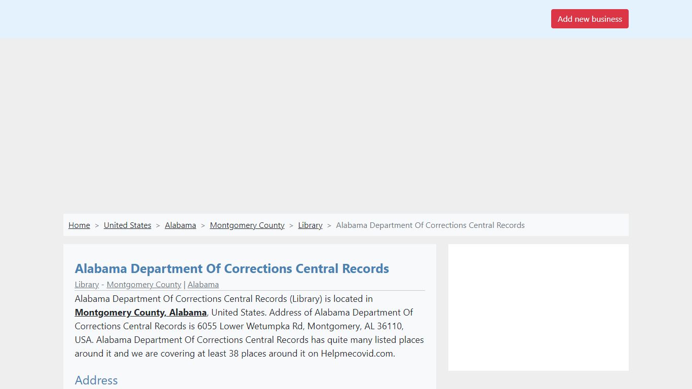 Alabama Department Of Corrections Central Records (Library ...